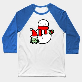 Octopus and Snowman Baseball T-Shirt